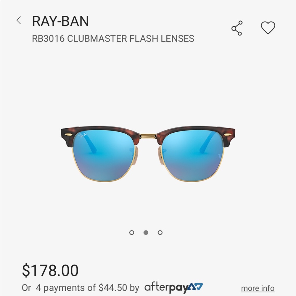 Ray-Ban Club master Flash Lenses